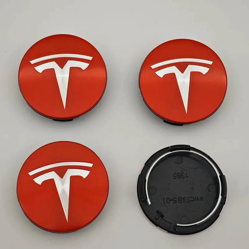 4 pcs/set suitable for Tesla Model 3 Y S X wheel center cap badge, modified wheel hub cap ABS 56mm Tesla original car wheel cent by InterCyprus Trading Ltd