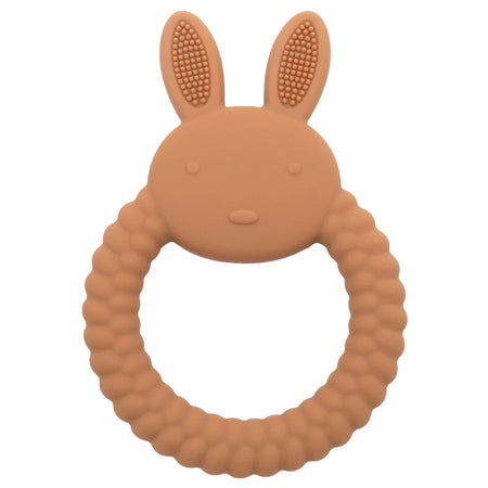 Muslin Life BPA-Free Silicone Baby Teether - Cute Cartoon Rabbit Design 006 orange