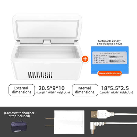 Portable Insulin Refrigerator 2-8C - Digital Display