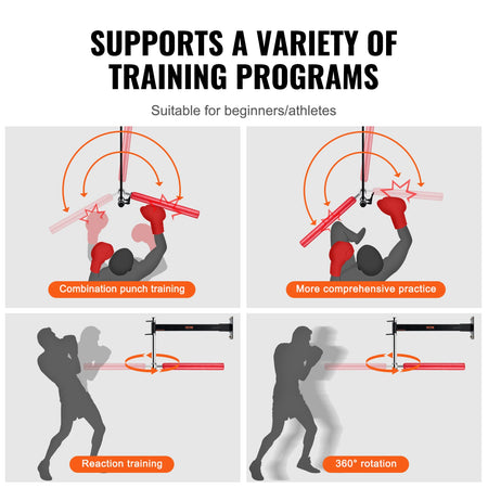 SucceBuy BGB-2 Wall Mount Boxing Bar &ndash; Adjustable Speed