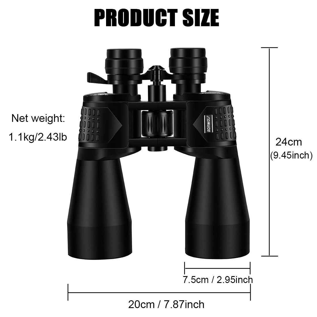 BORWOLF 15-450X60 Binoculars - HD Night Vision Zoom