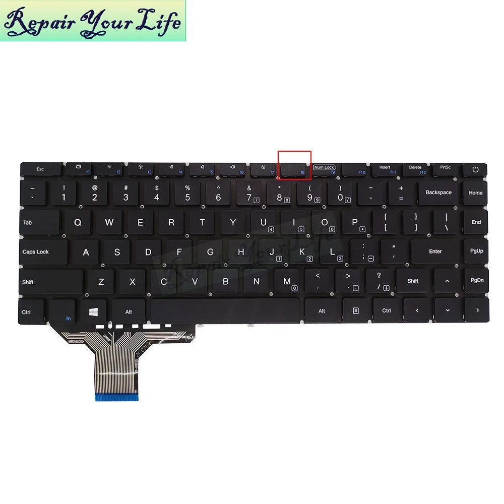US Czech Laptop Keyboard Teclast F7 Plus 2 &ndash; Czech Layout US Ver.02 / CHINA