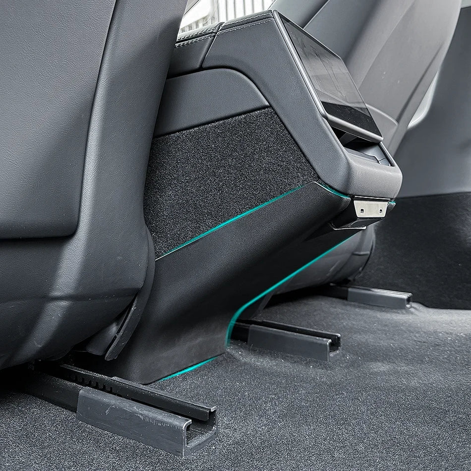 Mittelkonsole Armlehnenbox mit Anti-Kick-Matte für Tesla Modell Y 3