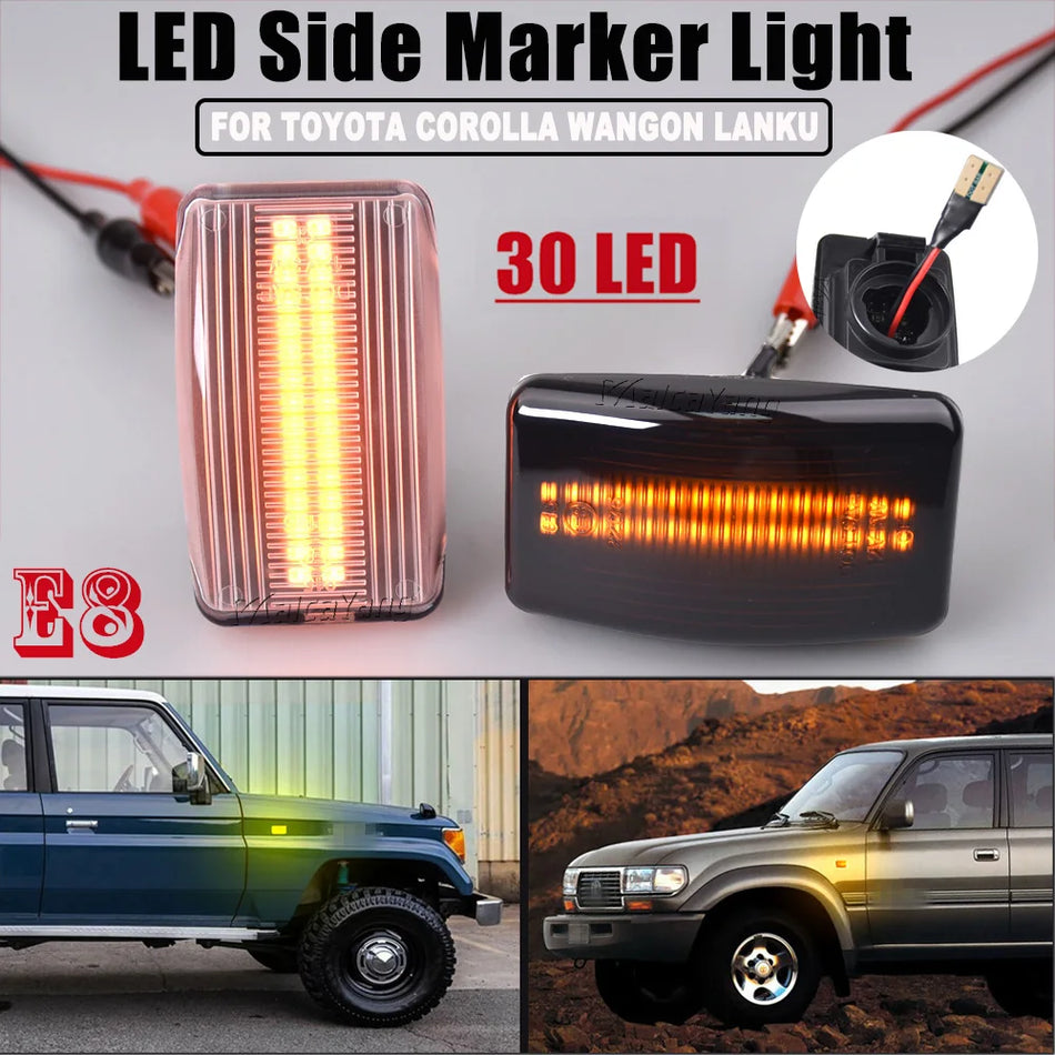Faro Laterale Dinamico LED da 30 per Toyota Corolla J80 Prado MR2