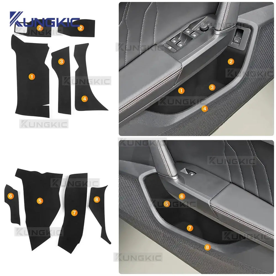 Žepi za zemljevide na vratih iz semiš usnja za Seat Leon MK4 Cupra Formentor