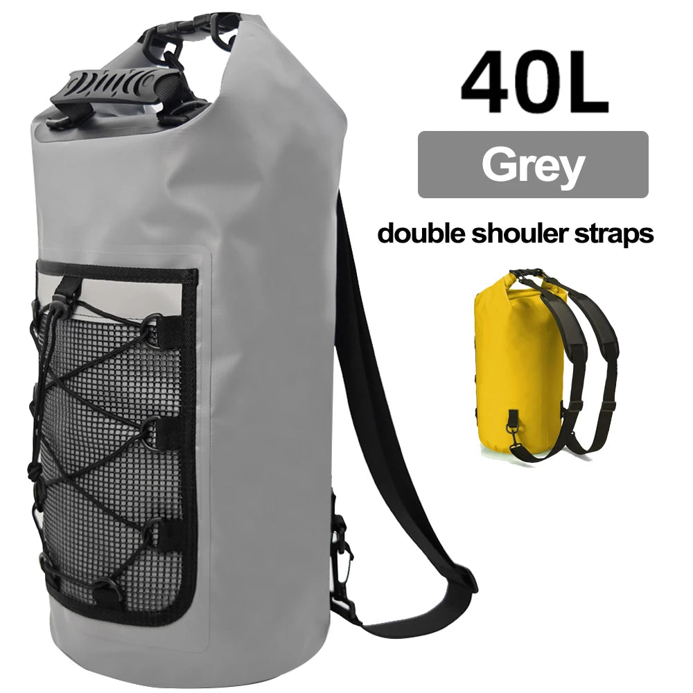 40L Floating Dry Bag &ndash; Floating Waterproof Dry Bag Outdoors Gray 40L