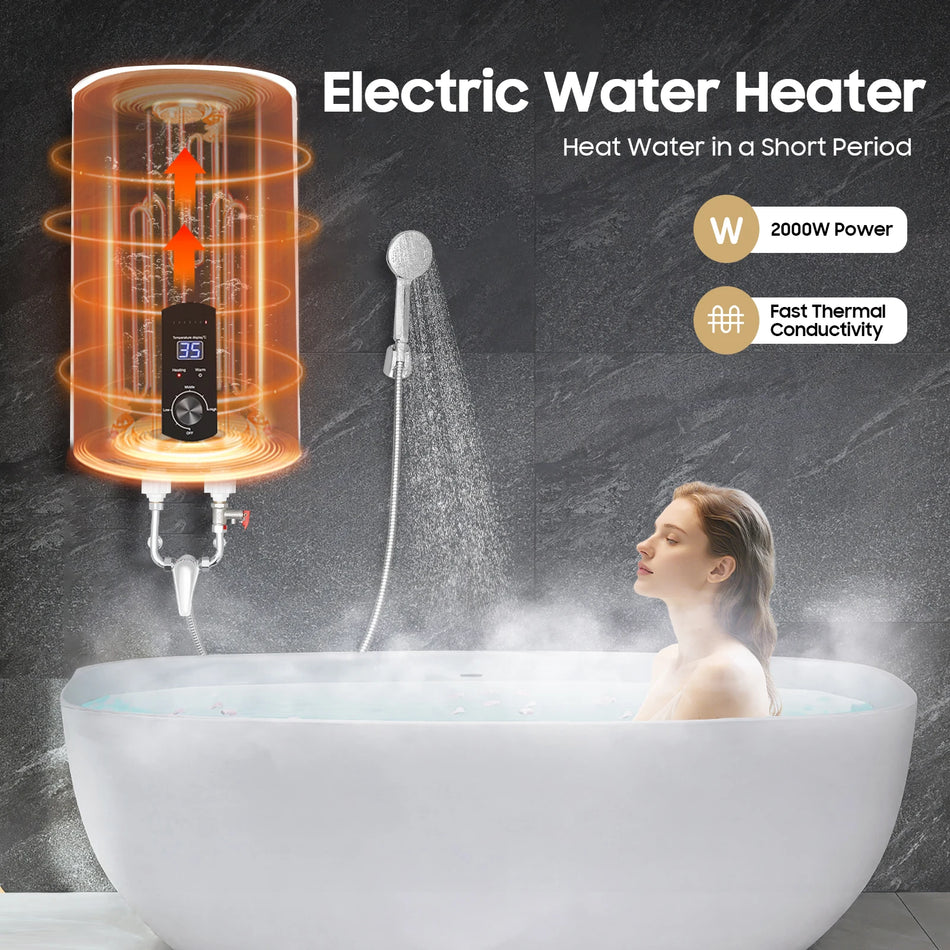 Elektrische Directe Waterverwarmer Boiler Met LED-display, 220V 2kW