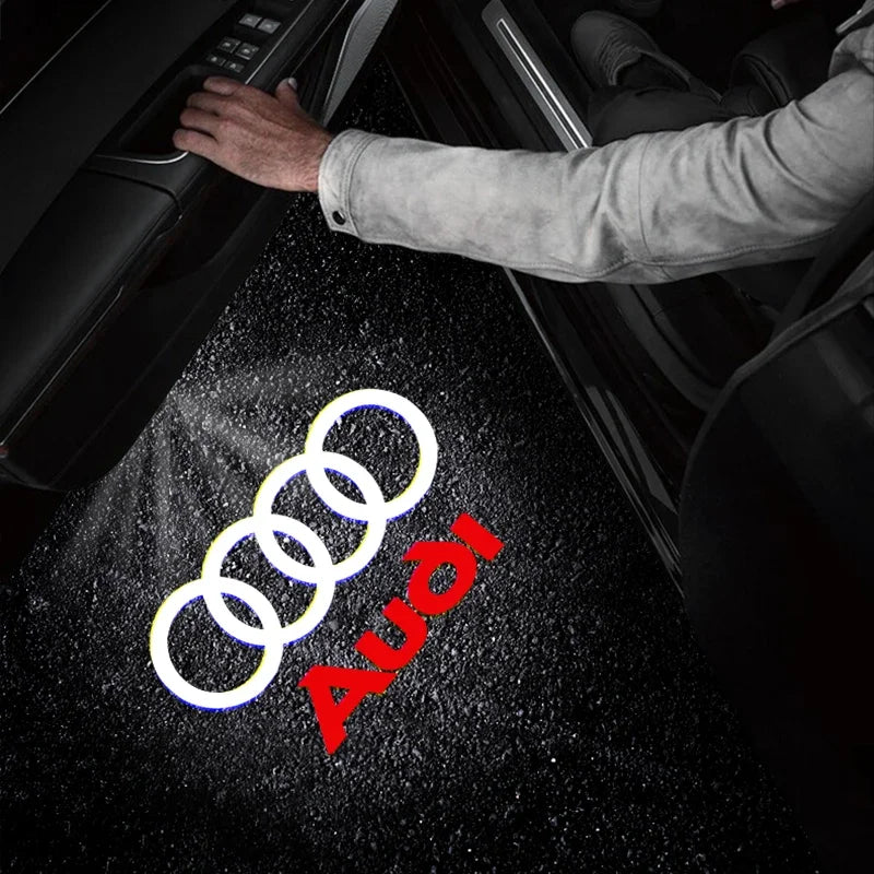 Proiettori di Logo LED per Porte Auto 2-Pack per Audi A1 A3 A4 A5 A6 Q3 Q5 A7 A8 8V