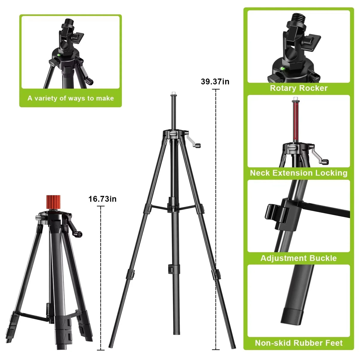 Lfine 4D 16 Lines Professional Laser Level with Tripod - 360&deg; Green Self-Leveling