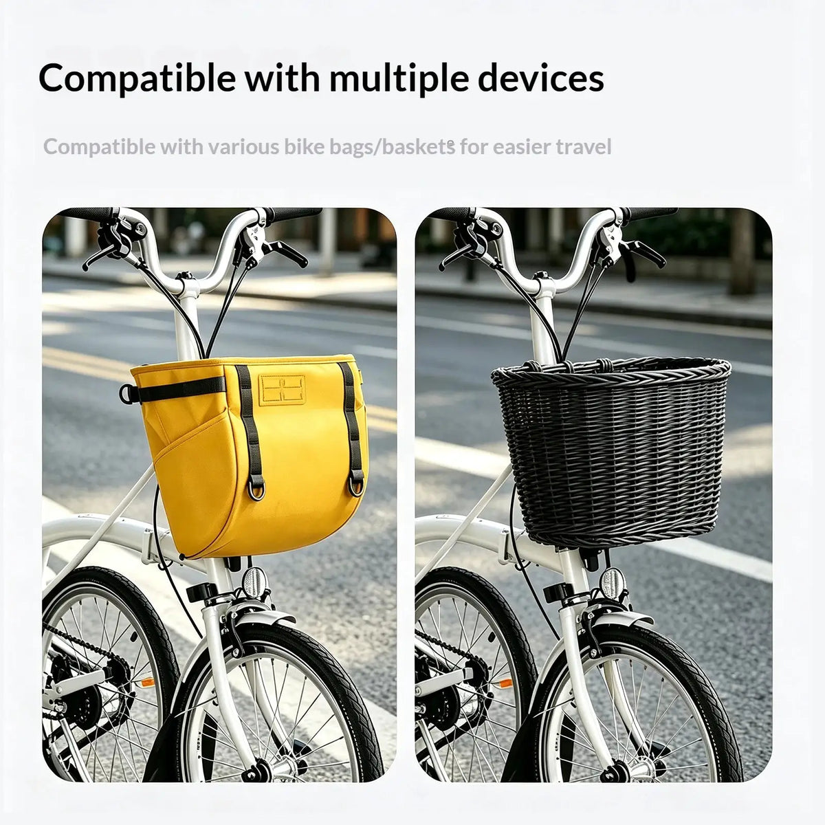 ENLEE Folding Bicycle Front Bag Raised Base Aluminum Alloy Front Carrier Mount Adapter Raiser For Dahon Brompton Folding Bike by InterCyprus Trading Ltd