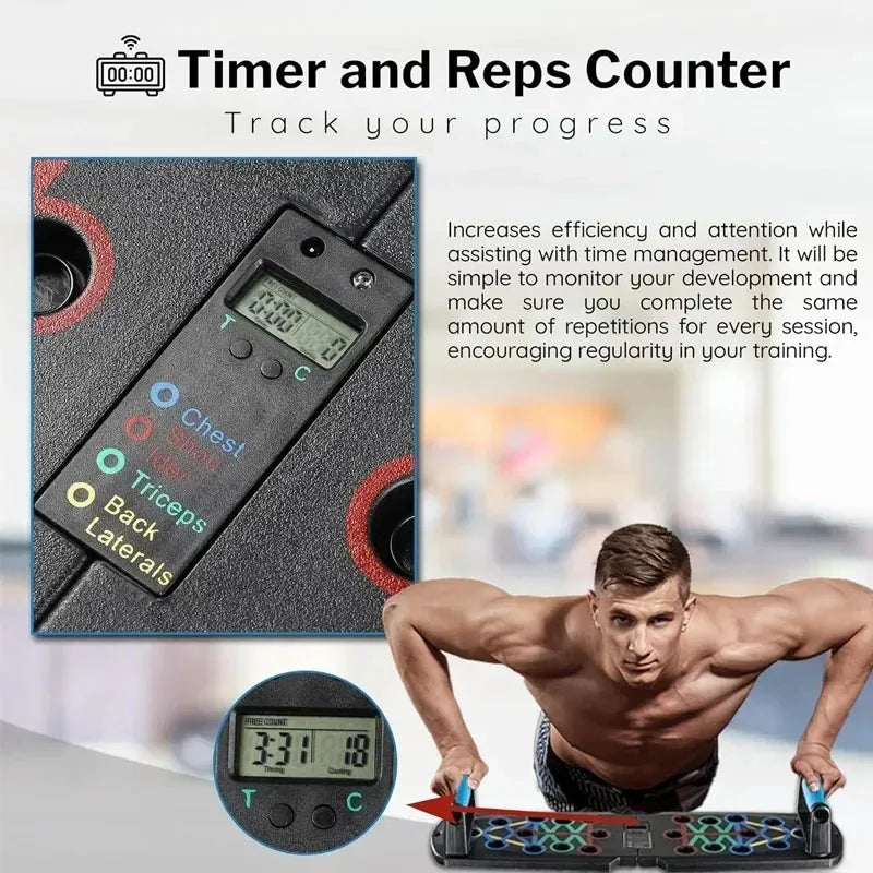 Smart Automatic Push Up Board with Body Sensor Counter for Home Fitness