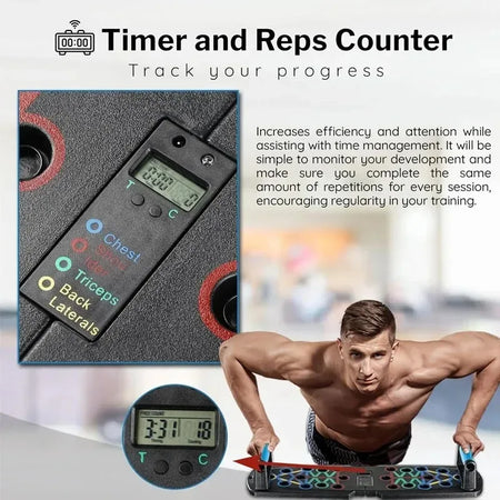 Smart Automatic Push Up Board with Body Sensor Counter for Home Fitness