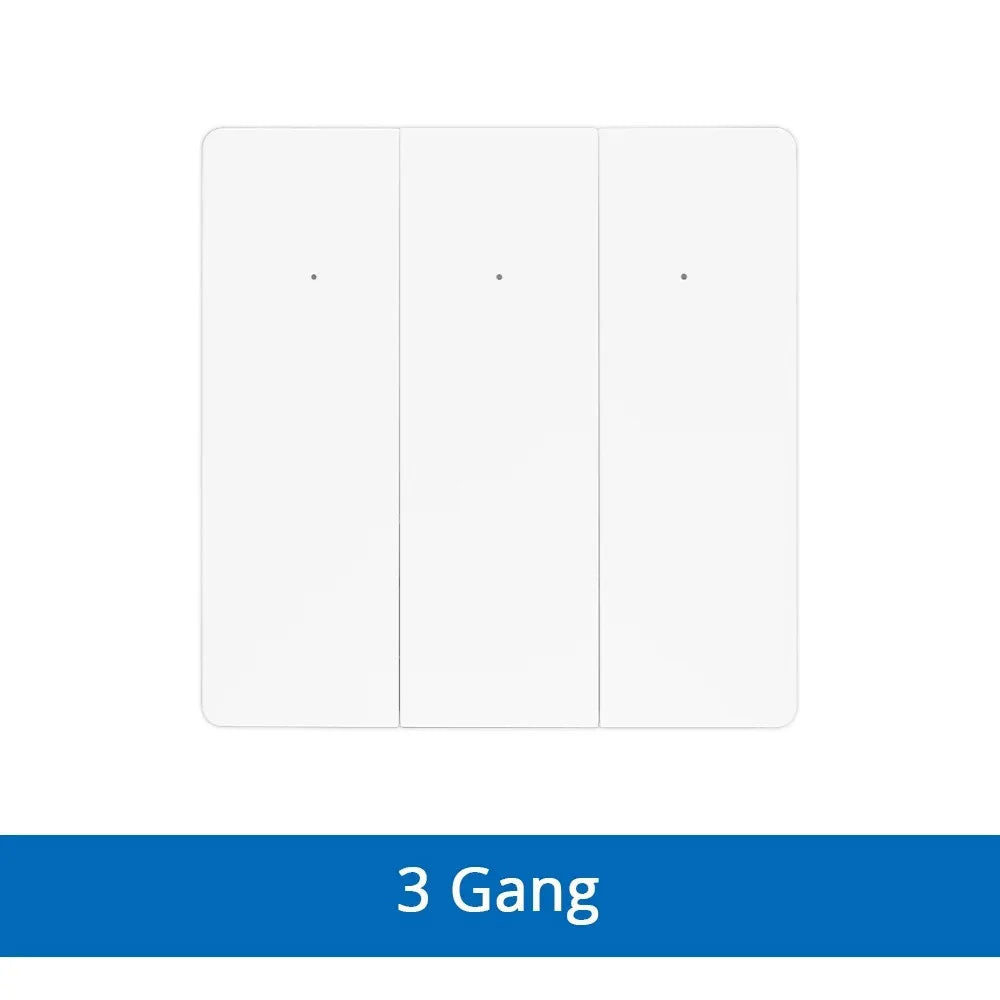 Zemismart Zigbee No Neutral Light Switch with Voice Control &ndash; 1/2/3 Gang 3-Gang