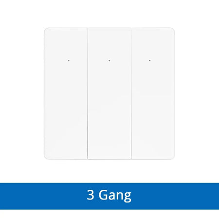 Zemismart Zigbee No Neutral Light Switch with Voice Control &ndash; 1/2/3 Gang 3-Gang