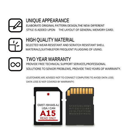 A15 For Ford Lincoln Navigation SD Card - North America Map
