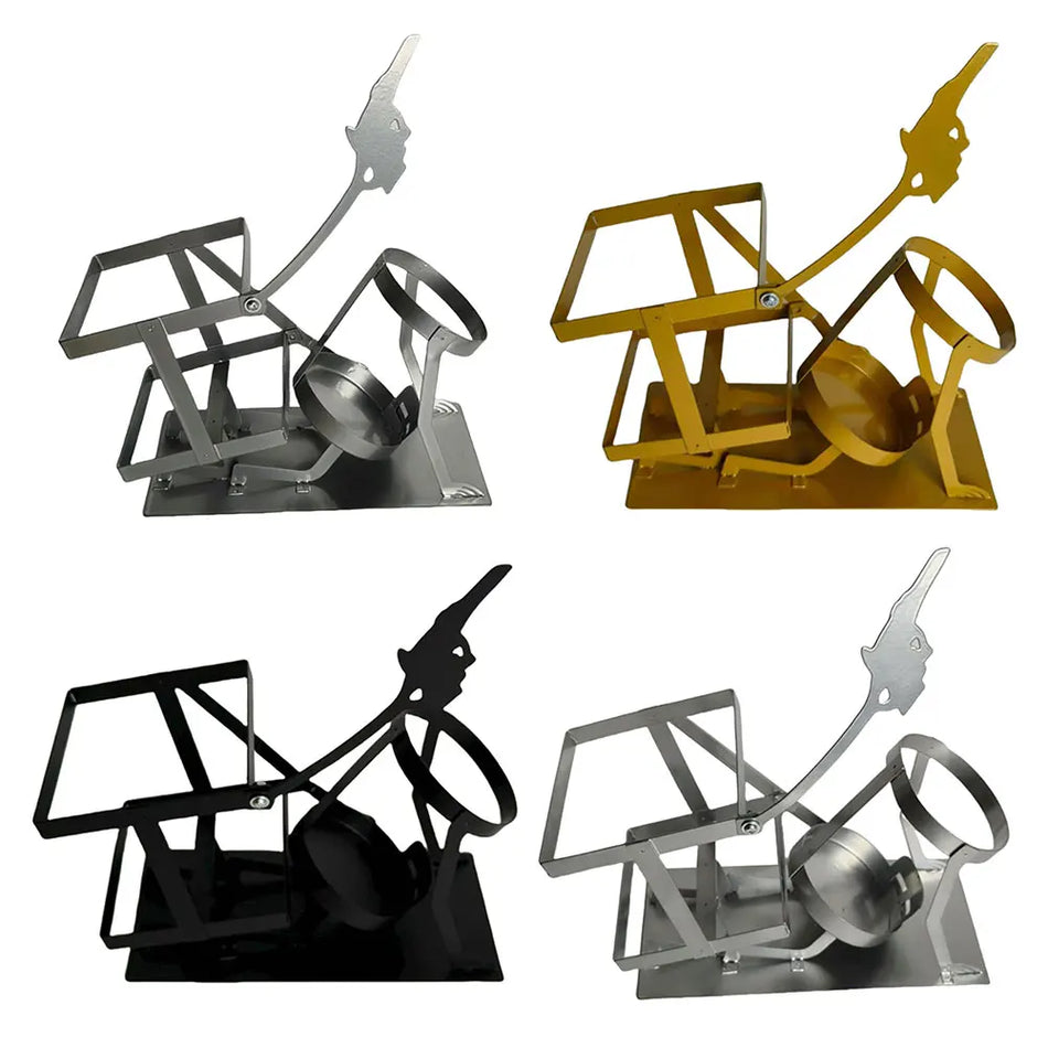 Retro Metal Kırmızı Kafatası Şarap Rafı Sergi Standı Viski Bira