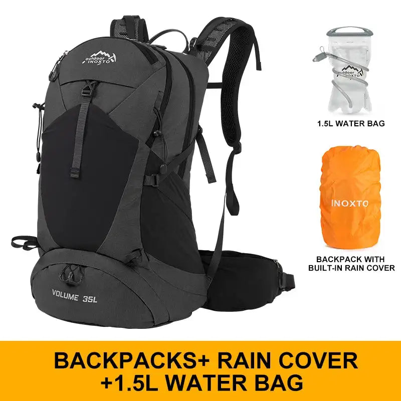 Outdoor Inox Mountaineering Backpack 35L 8107 &ndash; Waterproof Black1.5L