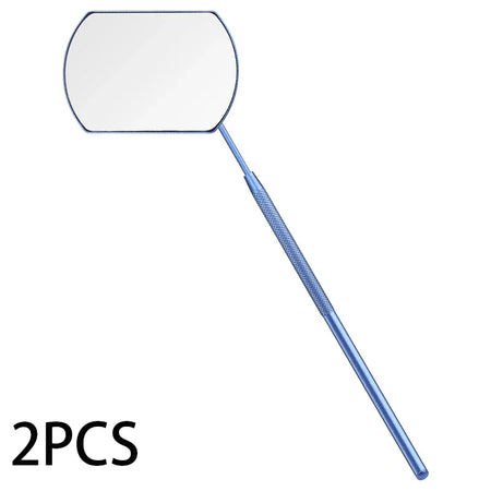 DUTRIEUX Stainless Steel Grafting Eyelash Extensions Checking Mirrors - 2 PCS Set Blue