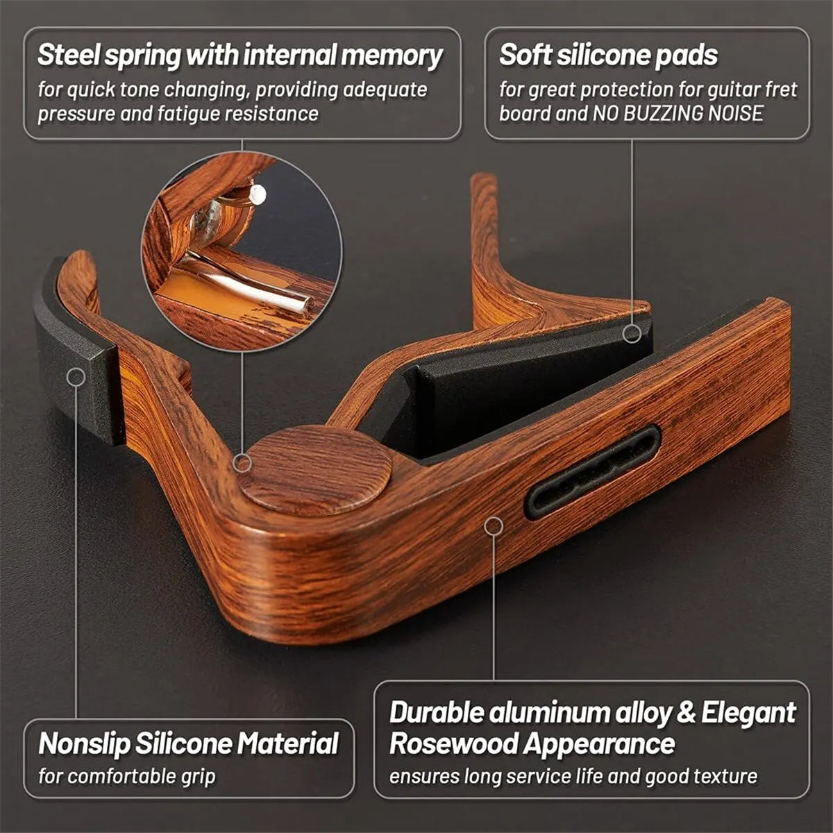 Guitar Capo Adjustment Clip &ndash; Universal Pick Holder