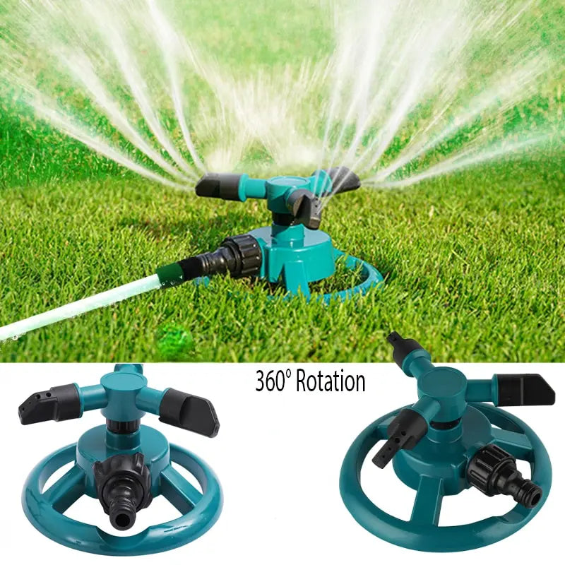 360 Degree Automatic Rotating Garden Sprinkler Nozzle - Efficient Lawn Watering