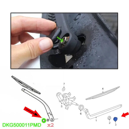 2PCS Front Rear Windscreen Wiper Arm Nut Cap Clips Antirust Cover For Land Rover Discovery 3 & 4 LR3 LR4 Range Rover Sport L320 by InterCyprus Trading Ltd