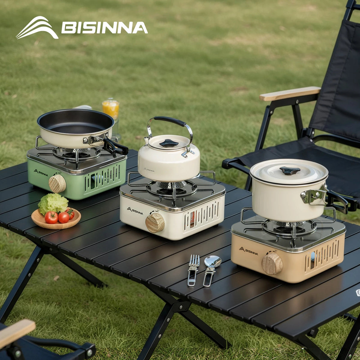 BISINNA Camping Gas Stove 2800W High Firepower Portable Cassette Furnace Outdoor Gas Burner Picnic Camp