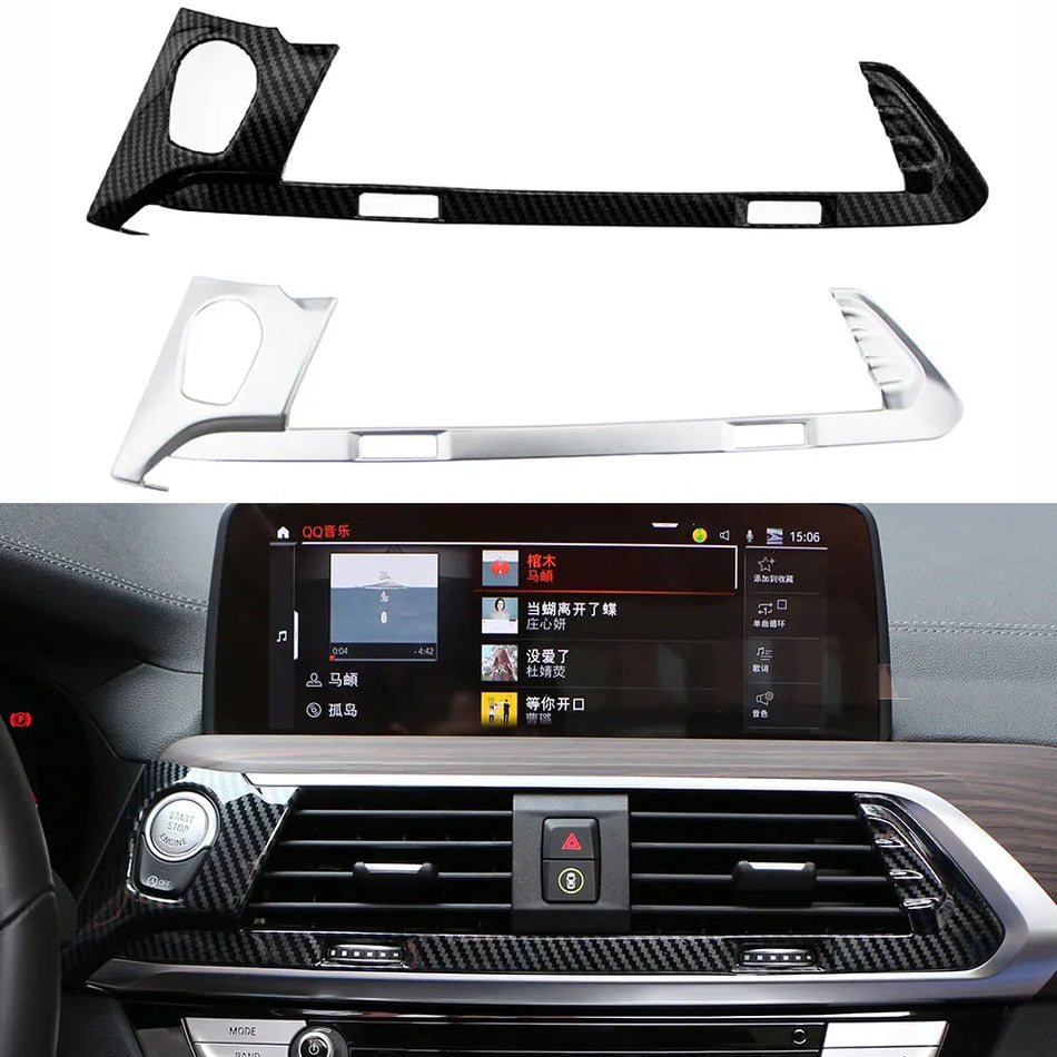 BMW X3 G01 2018-2022 Ventilpanel Täcks Trim ABS Silver Mittkonsol Klistermärke