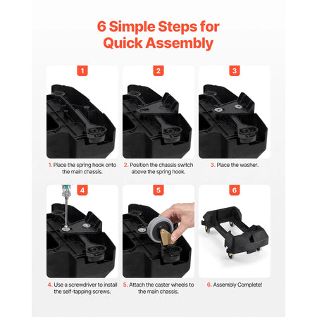 SucceBuy Trash Can Dolly XDL-90A-D - Lockable Wheels