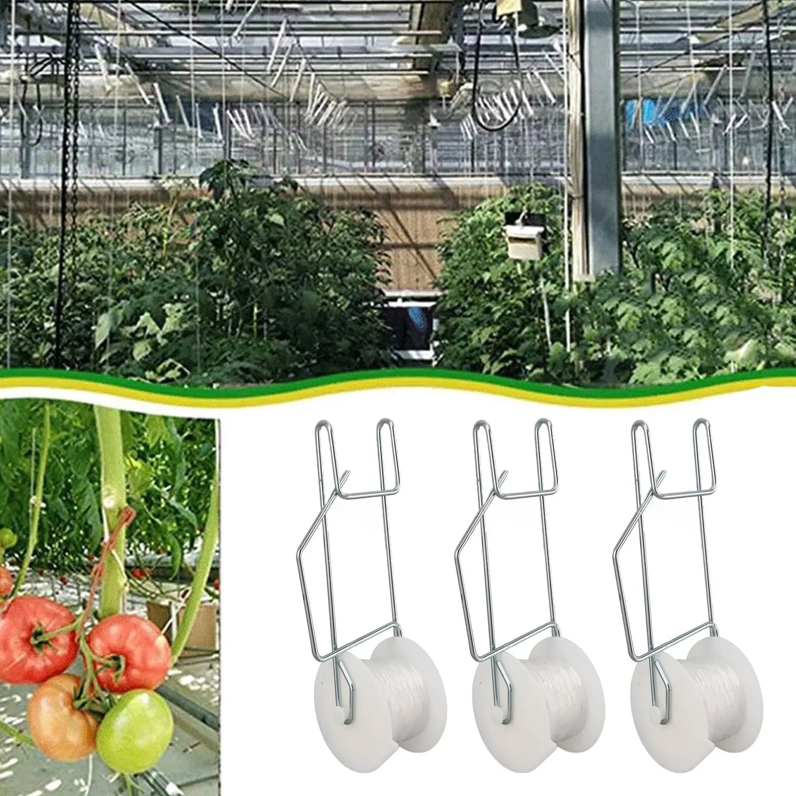 10Pcs Tomato Roller Hooks &ndash; Space Saving Design For Trellis