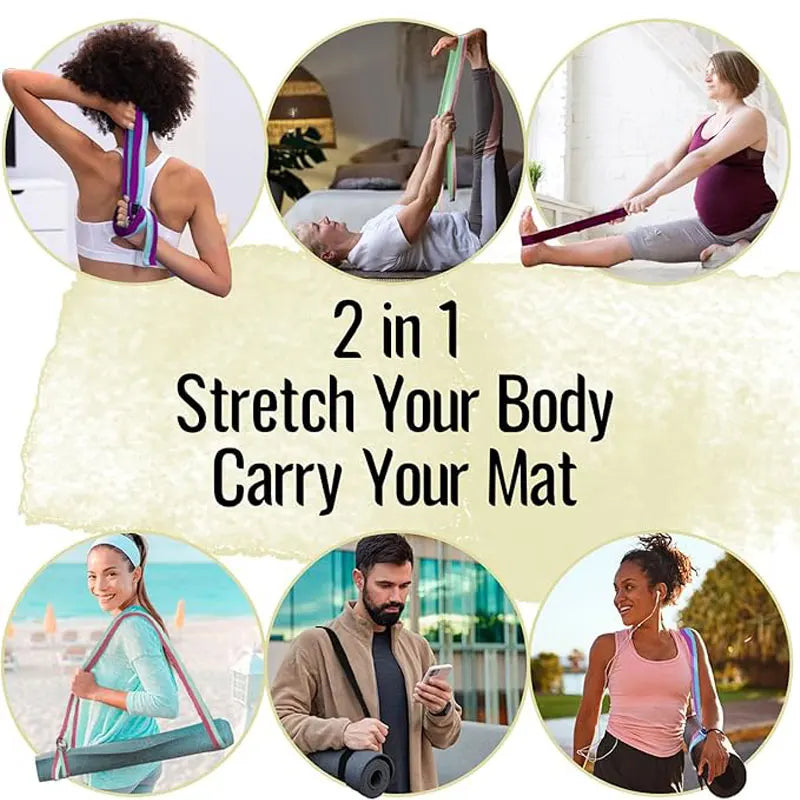 Adjustable Non-Slip Yoga Strap for Carrying Yoga Mats, Home Fitness