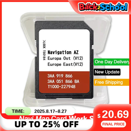 AZ V12 Ost SD Card For RNS 315 - Ultra Fast Read Write AZ V12 EAST / CHINA