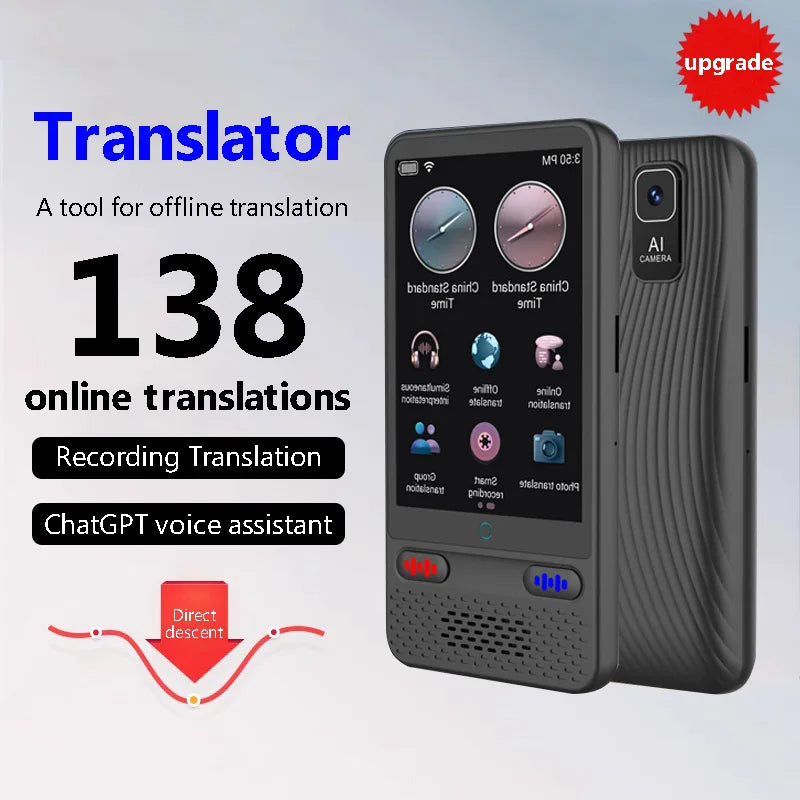 Language Translator Device AI Translation Support ChatGPT 138 Languages ...