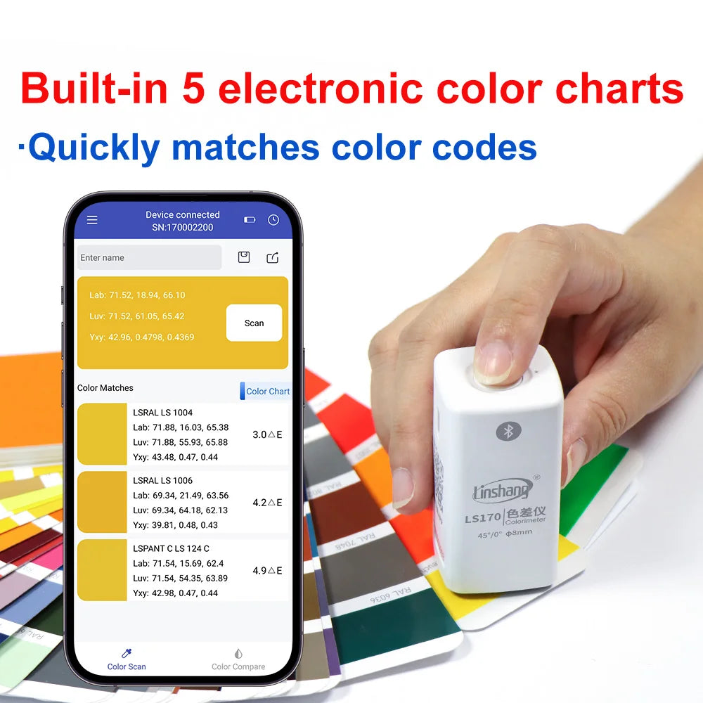 Colorimeter Portable Colormeter Pantone Ral Color Reader 45/0 CIE Lab ...