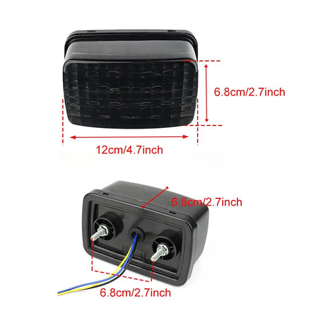 LED Smoke Lens Tail Brake Light for Yamaha Viking bruin wolverine 660 450 350 400 by InterCyprus Trading Ltd