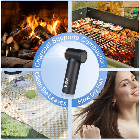 KICA 3000mAh Mini Turbo Jet Fan &ndash; Portable Handheld Cooling Appliance