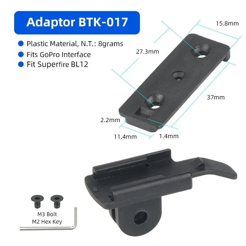 Deemount Front Light Stand Bracket &ndash; Super Lightweight GoPro Interface BTK017 / CN