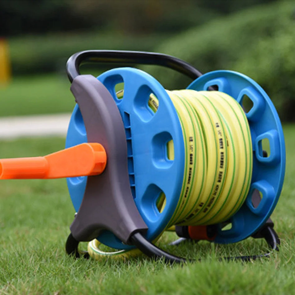 Garden Water Pipe Reel Cart &ndash; Portable Hose Reel Organizer