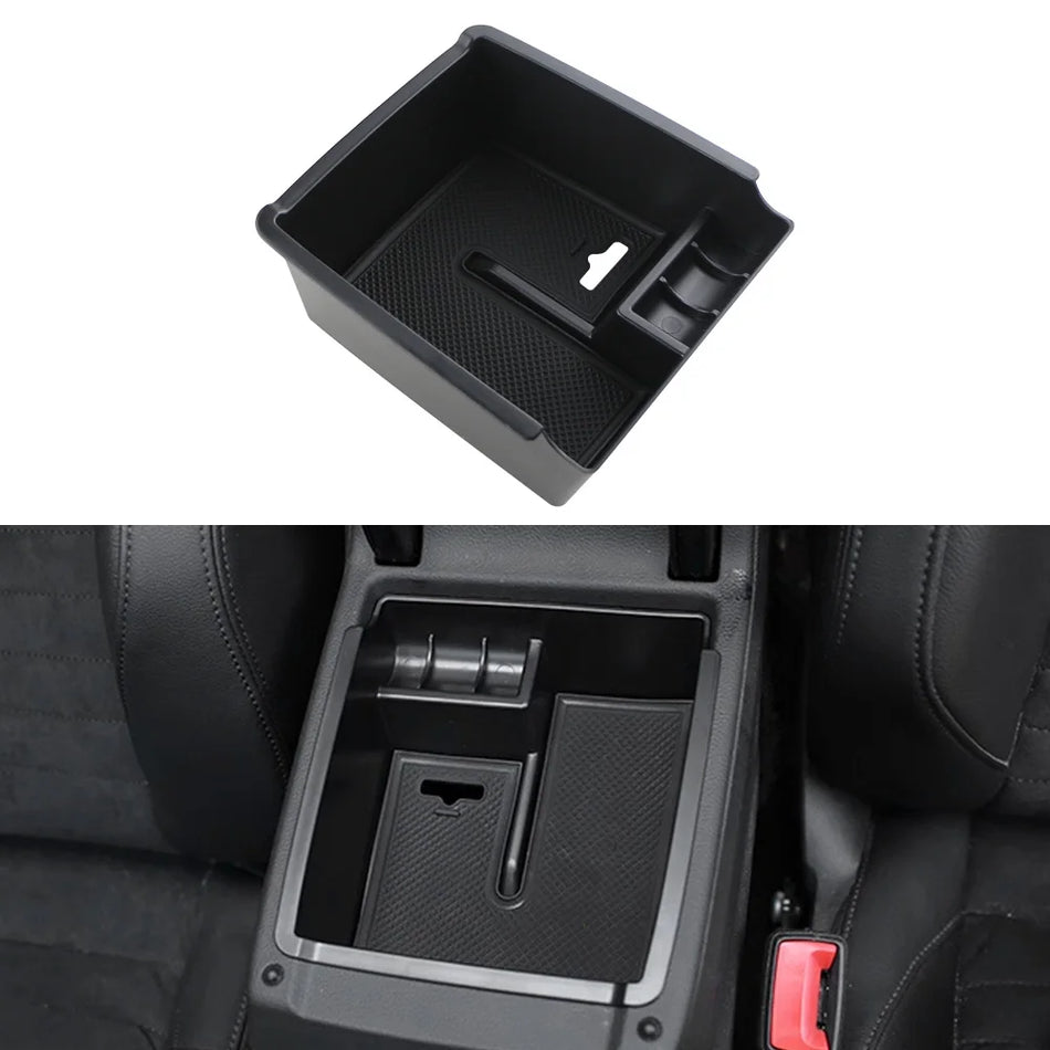 VW Passat B8 Armrest Storage Box with Center Console Tray, ABS Plastic