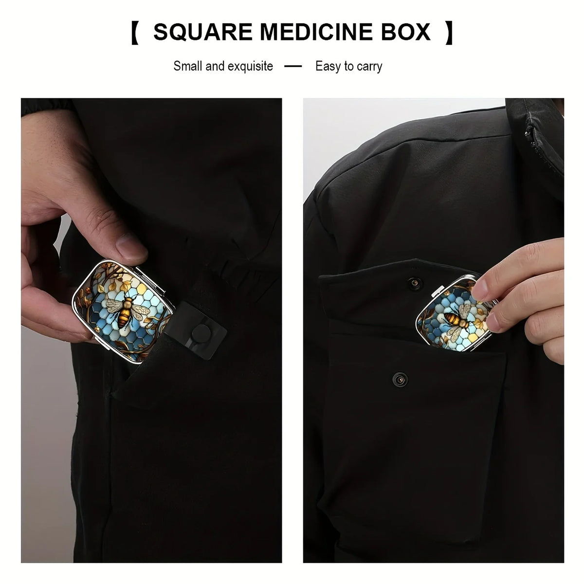 Compact Colored Metal Travel Pill Case and Jewelry Organizer