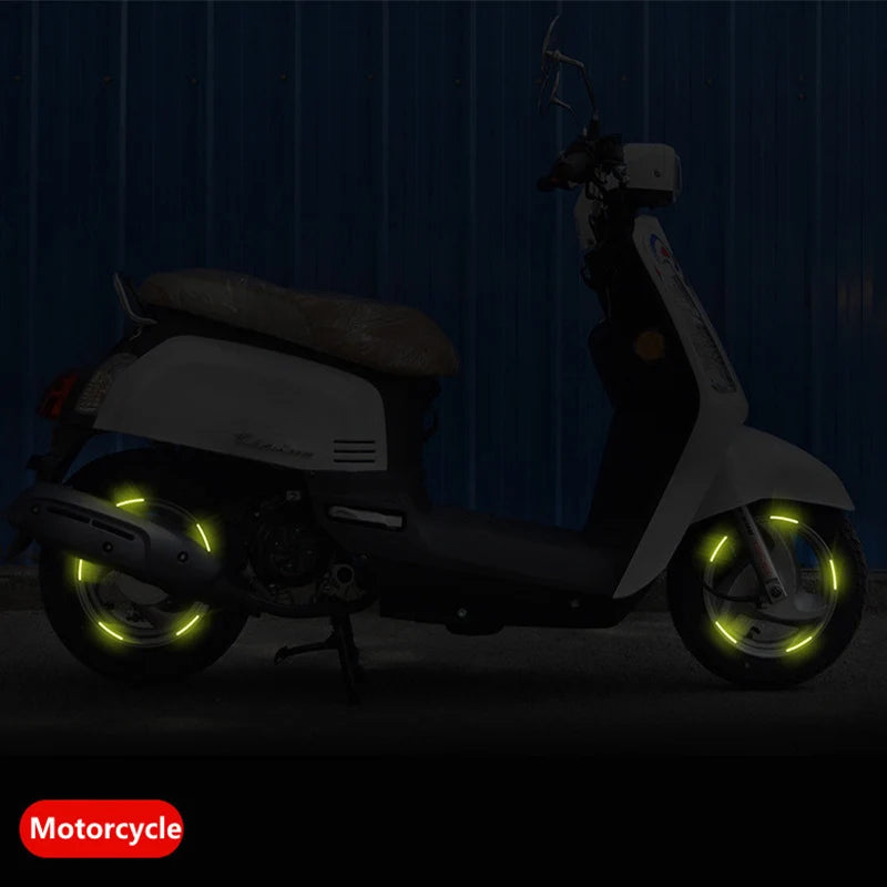 Car Wheel Hub Reflective Stripes Sticker - High Visibility