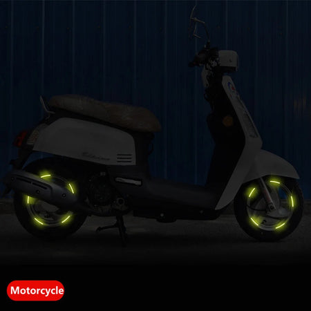 Car Wheel Hub Reflective Stripes Sticker - High Visibility