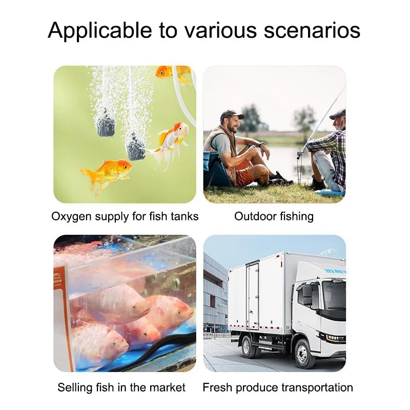 Aquarium USB Oxygen Air Pump &ndash; Silent Dual-Hole Air Volume