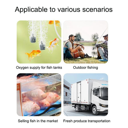 Aquarium USB Oxygen Air Pump &ndash; Silent Dual-Hole Air Volume