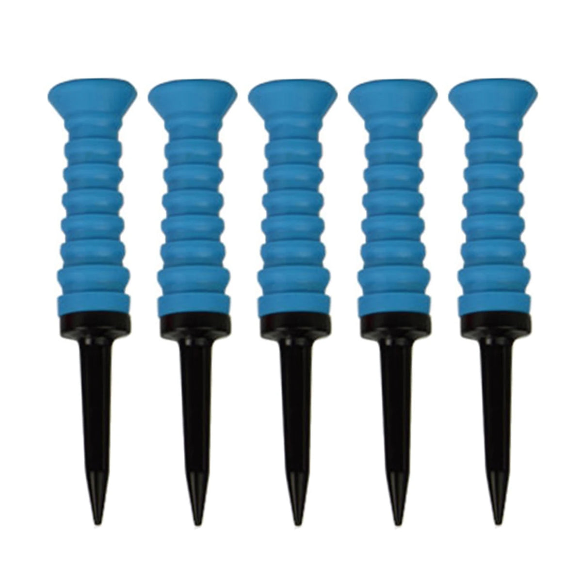 5Pcs Premium Elastic Golf Tees &ndash; Durable and Flexible Performance Blue
