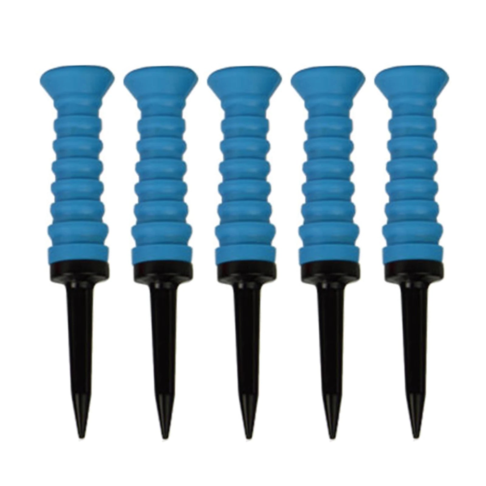 5Pcs Premium Elastic Golf Tees &ndash; Durable and Flexible Performance Blue