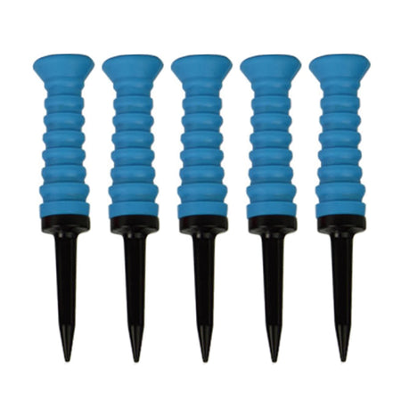 5Pcs Premium Elastic Golf Tees &ndash; Durable and Flexible Performance Blue