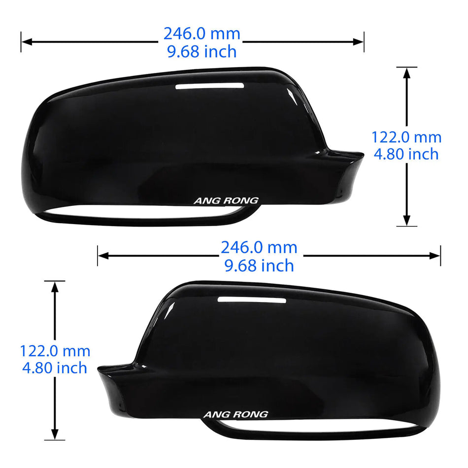 VW Golf MK4 Gloss Black Side Mirror Covers, Direct Replacement, Left and Right