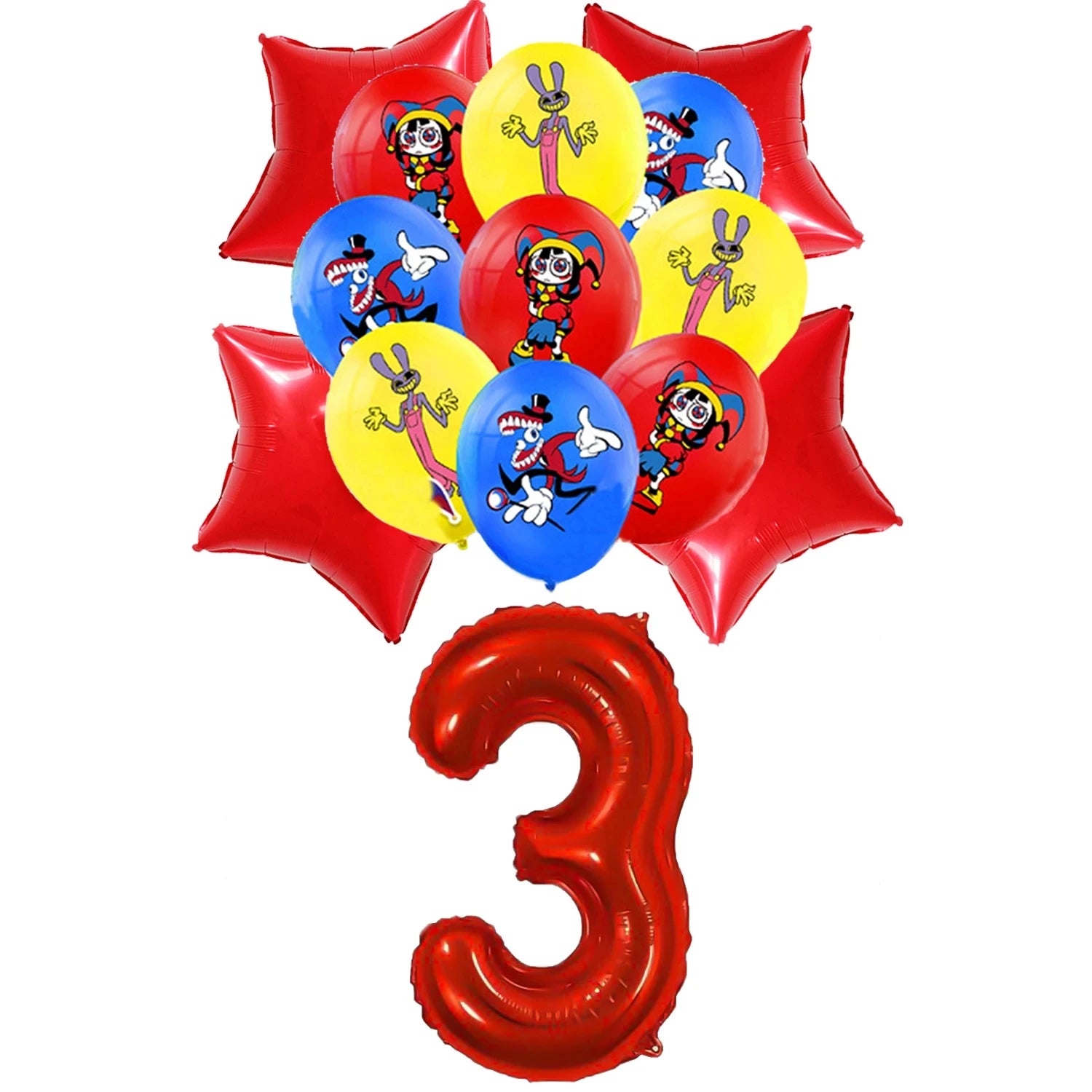 Amazing Digital Circus Party Tableware &amp; Decorations balloons-3