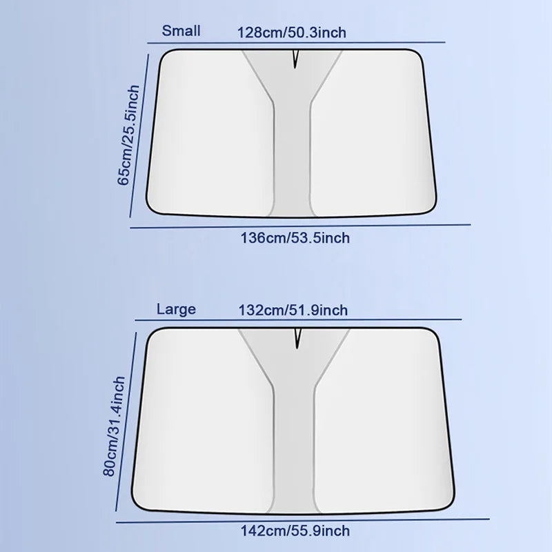 SEAMETAL Foldable Car Windshield Sun Shade for UV Protection and Summer Cooling