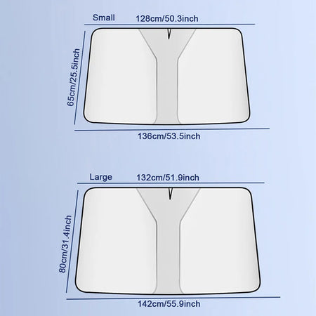 SEAMETAL Foldable Car Windshield Sun Shade for UV Protection and Summer Cooling